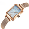 Square Case Alloy Women Watches Mesh Strap 7.2mm Thickness