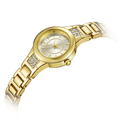 Rhinestone Quartz Luxury Wrist Watch Sunray Effect UP Dial DWG LOGO