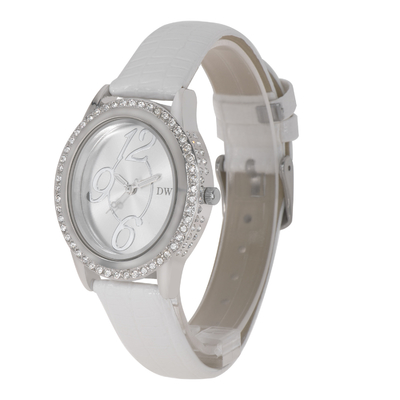 Big Number Face Womens Fashion Watch OEM Logo Alloy Stones Case