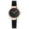 Printed Dial Alloy Quartz Watch Custom Logo OEM Leather Wrist Watch For Ladies
