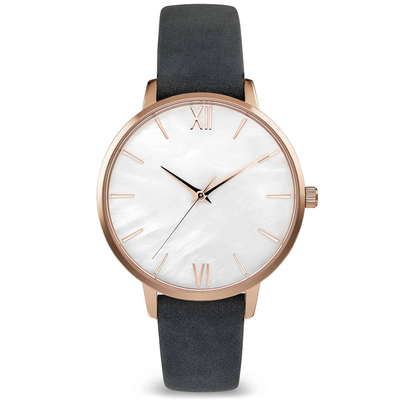 Women Leather Strap Wrist Watches Quartz Movement Ladies Genuine Leather Watch