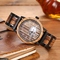 Digital Ebony Wood Watch With Light Chronograph Date Bamboo Wood Watch